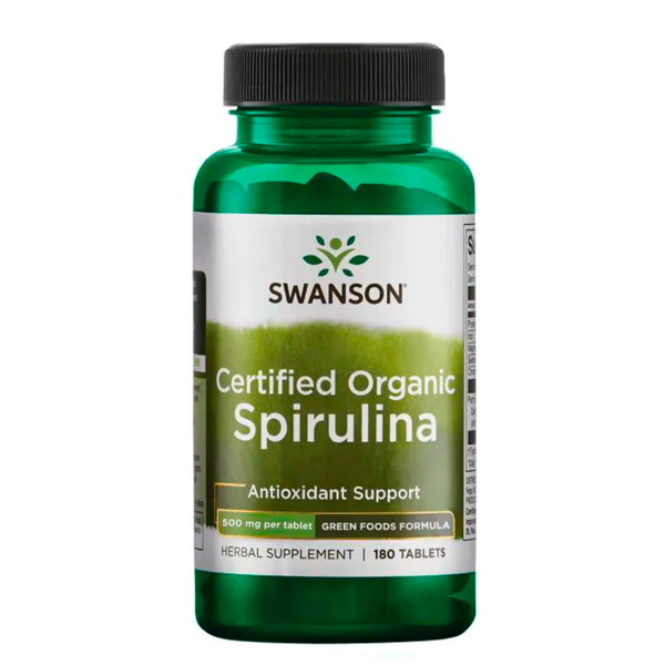 Spirulina 500 mg, 180 Tabletas