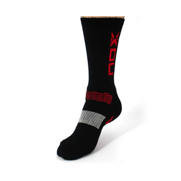 Calcetín Nox Negro Logo Vertical Rojo (39-45)