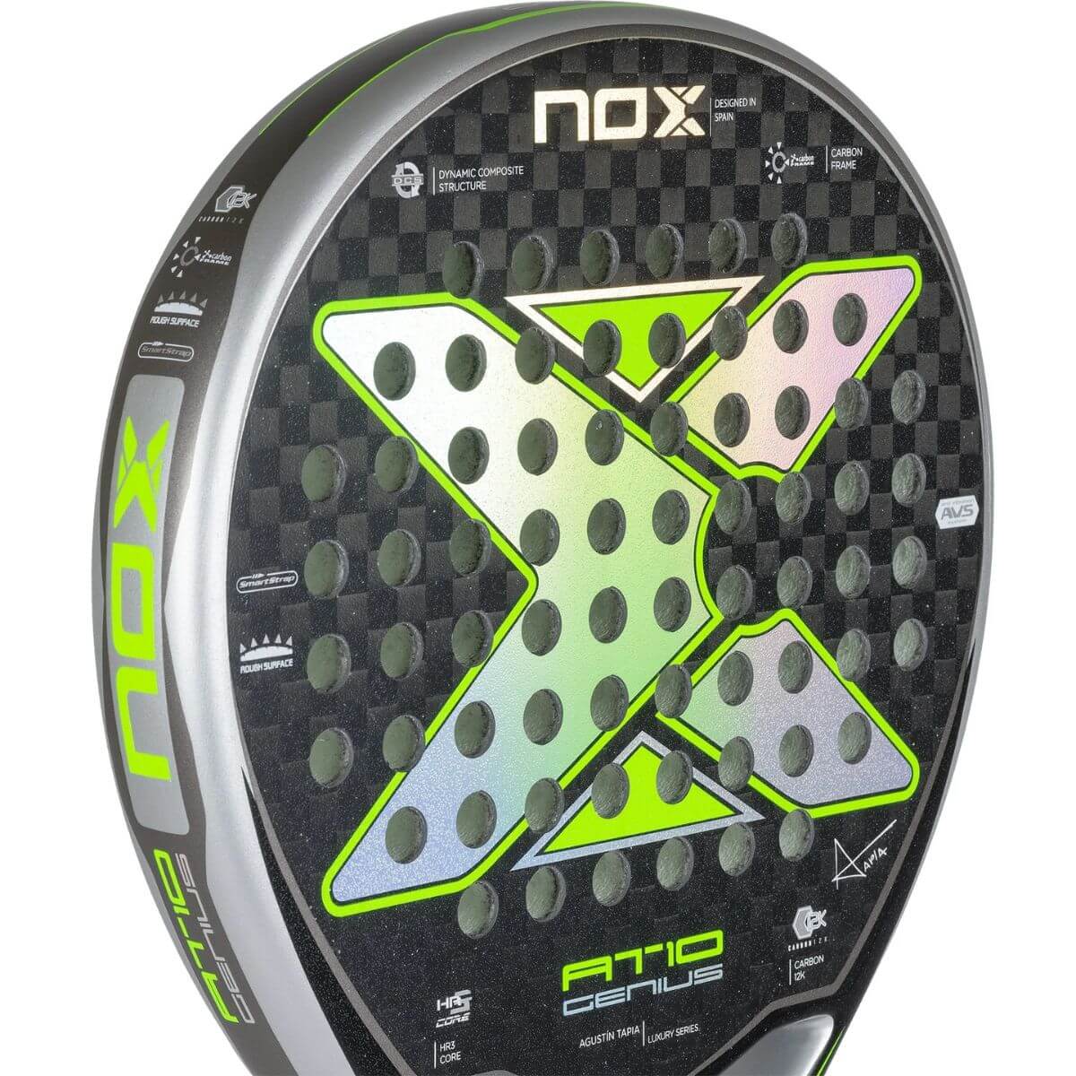 Pala Padel Nox AT10 Genius Arena 12K By Agustin Tapia (360-375gr) – Set  Point Chile